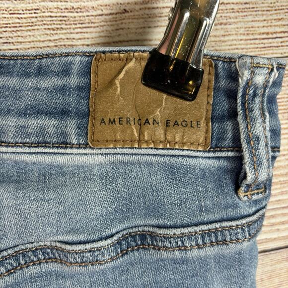 American Eagle Next Level Stretch Hi-Rise Jeggings Women's Size 4 Short Blue - Picture 4 of 12